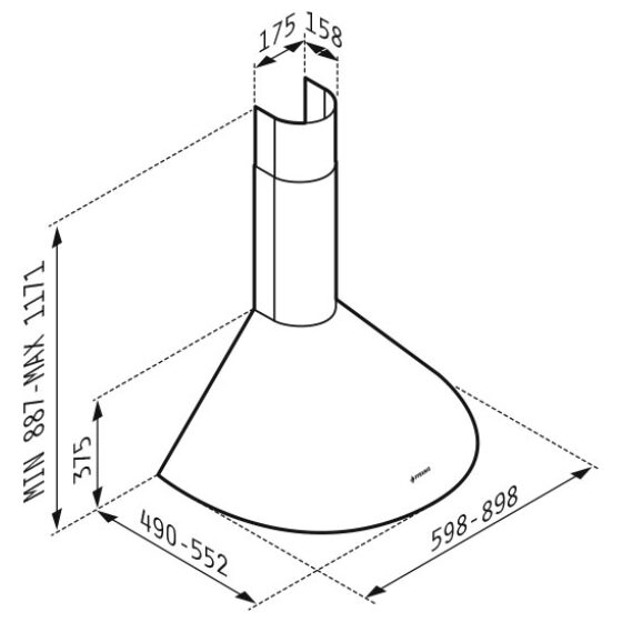 Καμινάδα στρογγυλή PYRAMIS 065017801