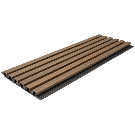 WPC PANEL 2ης ΓΕΝΙΑΣ ΜΕ 3D ΠΗΧΑΚΙΑ 25/147.5mm TEAK 5510