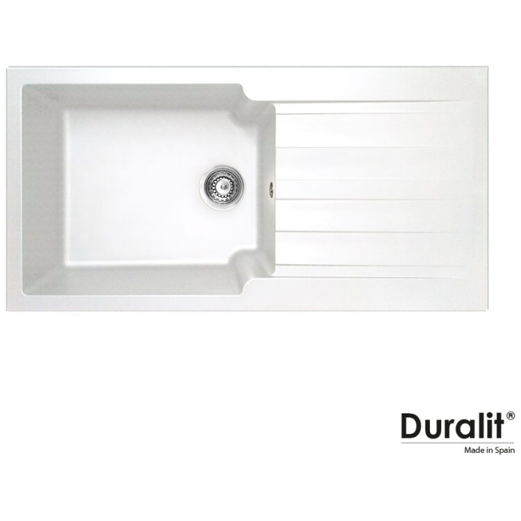 Νεροχύτης Κουζίνας Συνθετικός 100x50 Duralit White